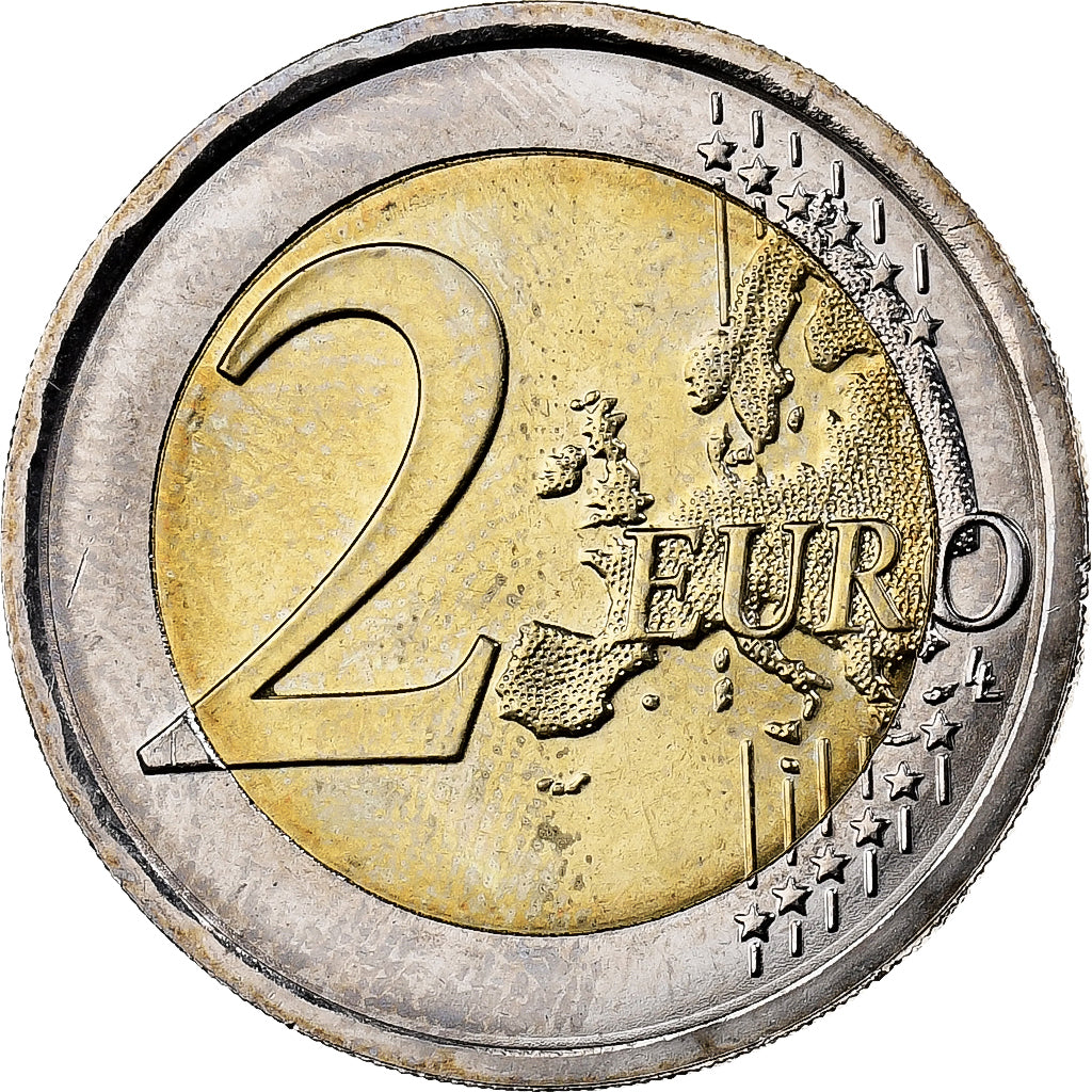 Italia, 2 Euro, Galileo Galilei, Colourized, 2014, Bi-metallico, SPL, KM:New