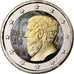 Grecja, 2 Euro, Platon, Colourized, 2013, Athens, Bimetaliczny, MS(63), KM:New