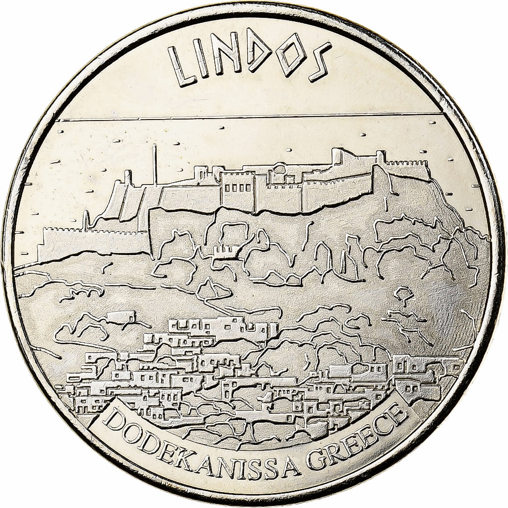 Grecia, ficha, Rhodes, Lindos, Rame-nichel, SPL-