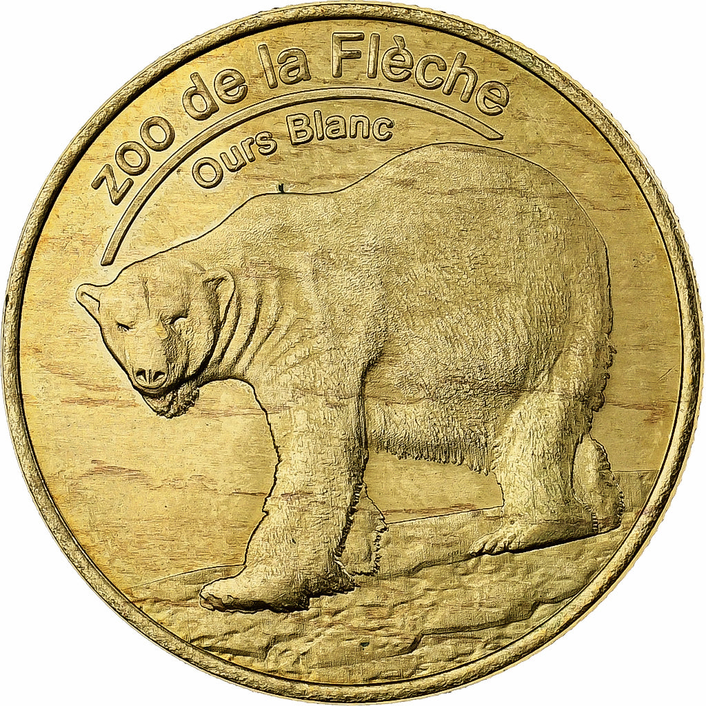 Francia, Token, Touristic token, Zoo de la Flèche - Safari Lodge - Ours Blanc