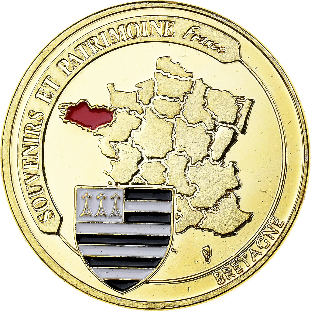 Francia, zeton, Nantes, Château de la Duchesse Anne, Aluminio y cuproníquel