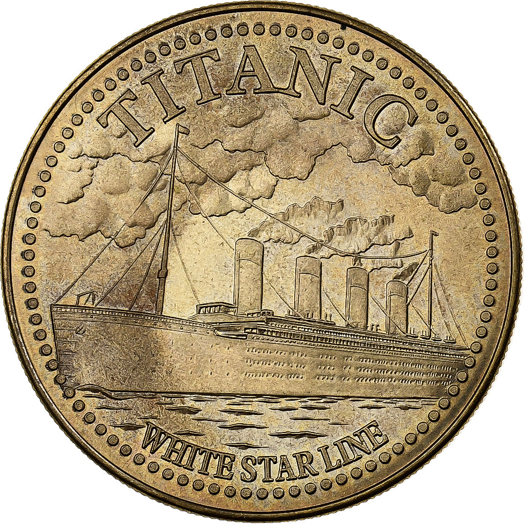 Francia, medalla, Les Paquebots de Légende, Le Titanic, Aluminio y