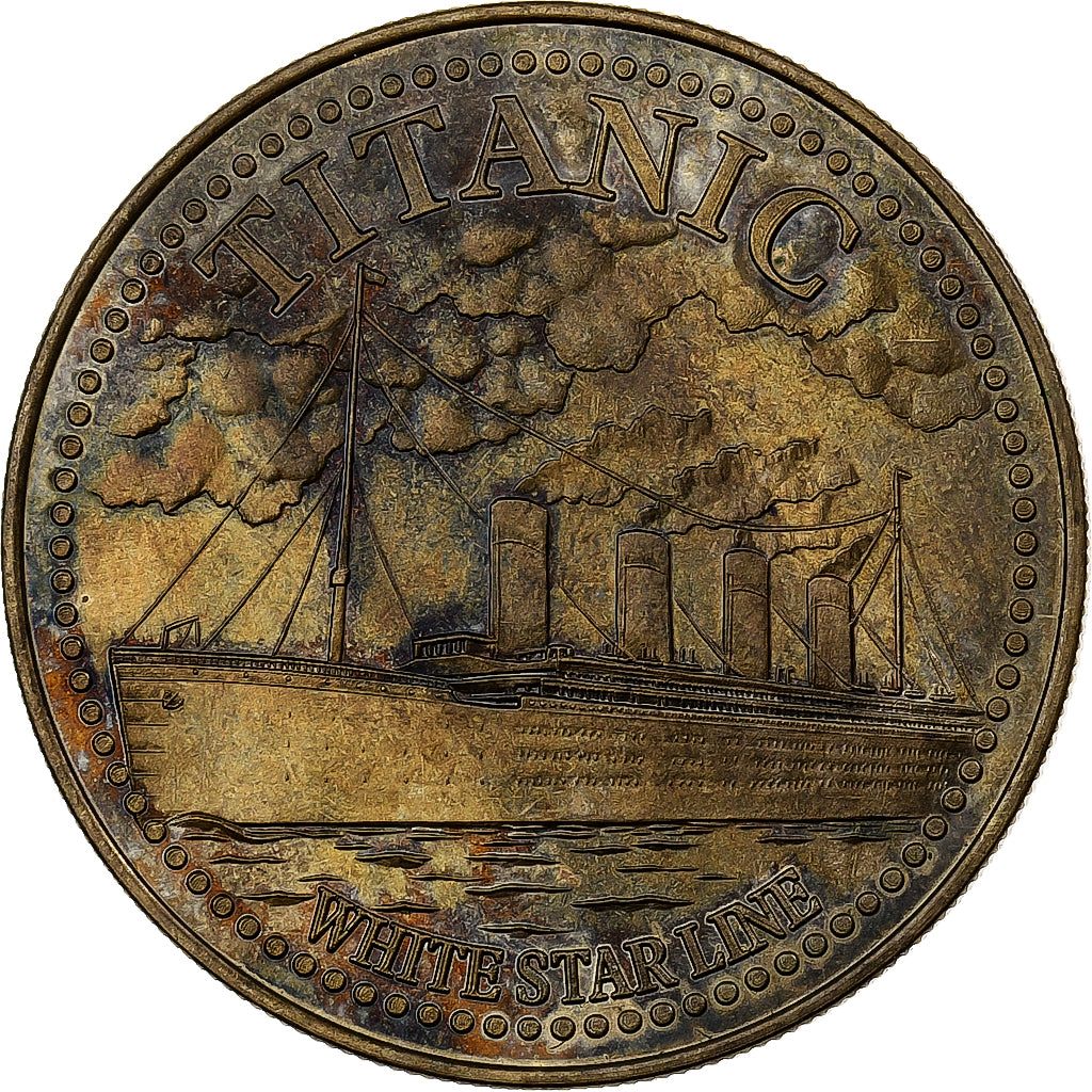 Francia, medalla, Les Paquebots de Légende, Le Titanic, Aluminio y