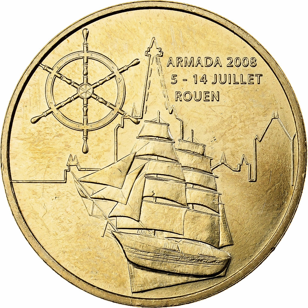 Francia, ficha, Rouen - Armada, 2008, Rame-nichel-alluminio, MDP, SPL-