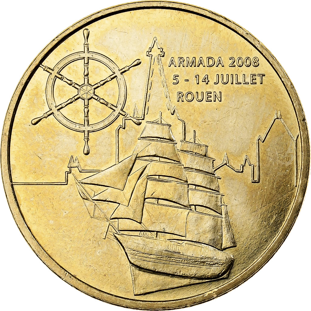 France, Jeton, Rouen - Armada, 2008, Cupro-nickel Aluminium, MDP, SUP+