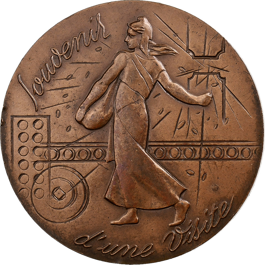 Francia, medalla, Souvenir d'une visite à la Monnaie de Paris, Bronce, MBC+