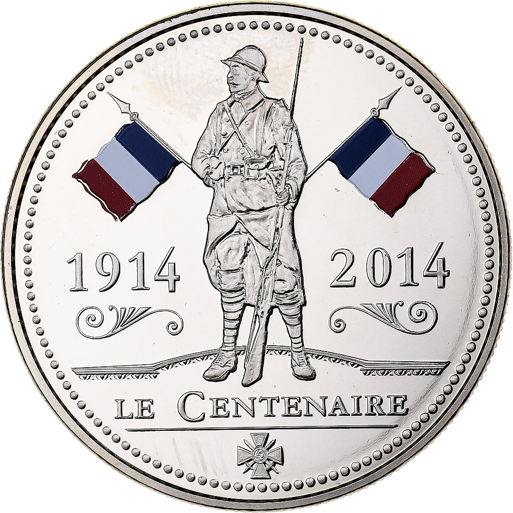 Francja, medal, Centenaire de la Grande Guerre, 2014, Miedź-Nikiel, MS(65-70)