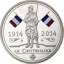 Francja, medal, Centenaire de la Grande Guerre, 2014, Miedź-Nikiel, MS(65-70)