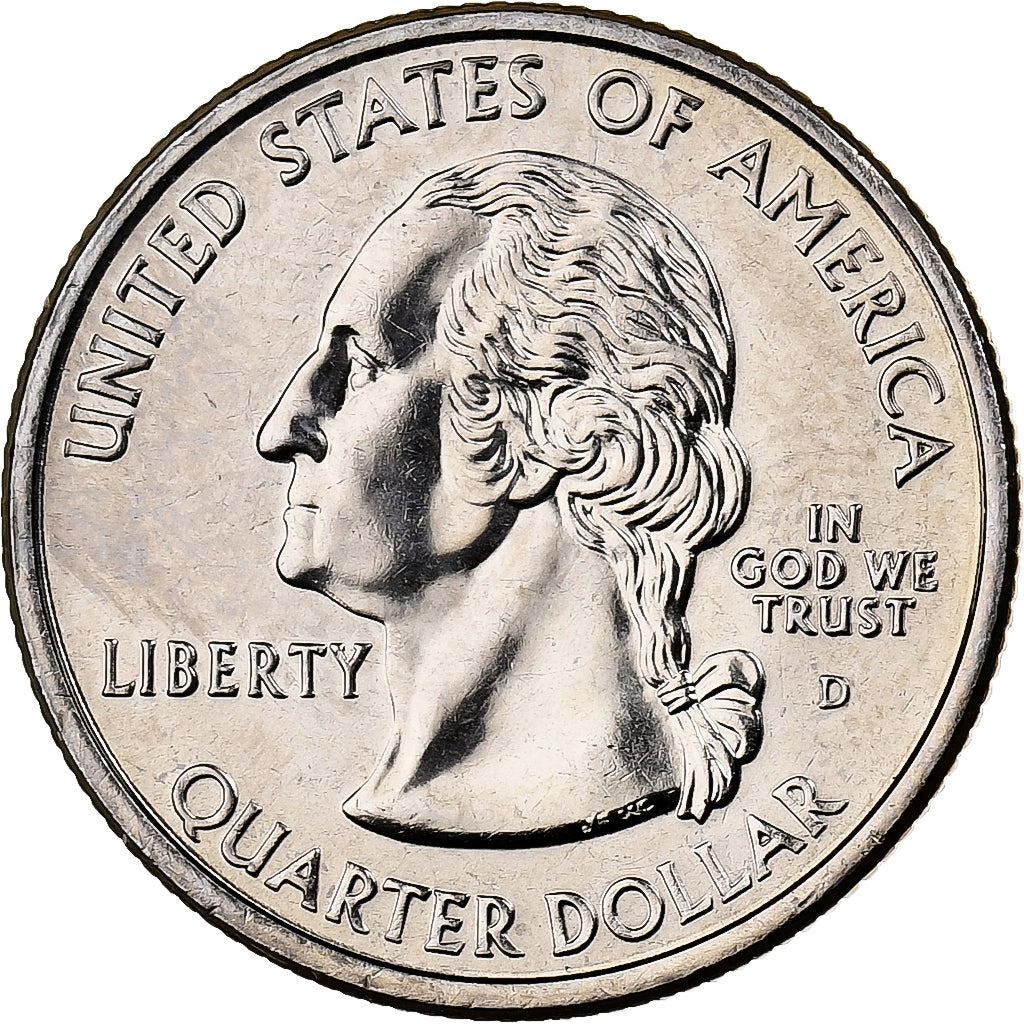 Stati Uniti, Quarter, Quarter Dollar, 2001, U.S. Mint, New York 1788, Rame
