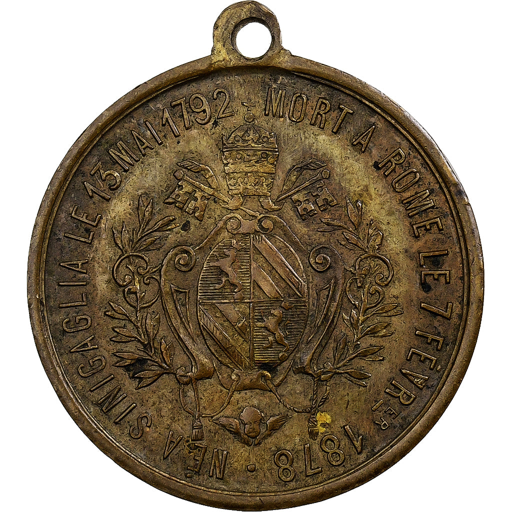 Vaticano, medalha, Election du Pape Pie IX, 1846, Latão, AU(50-53)