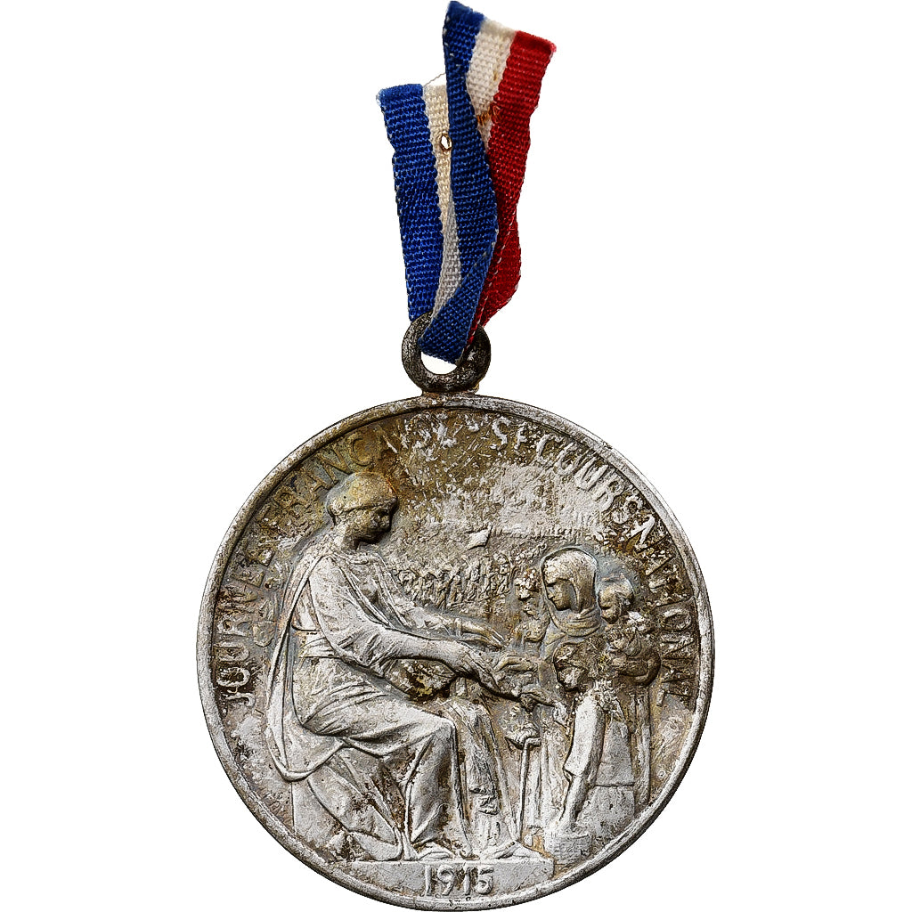 Francia, medaglia, Journée Française du Secours National, 1915, Alluminio