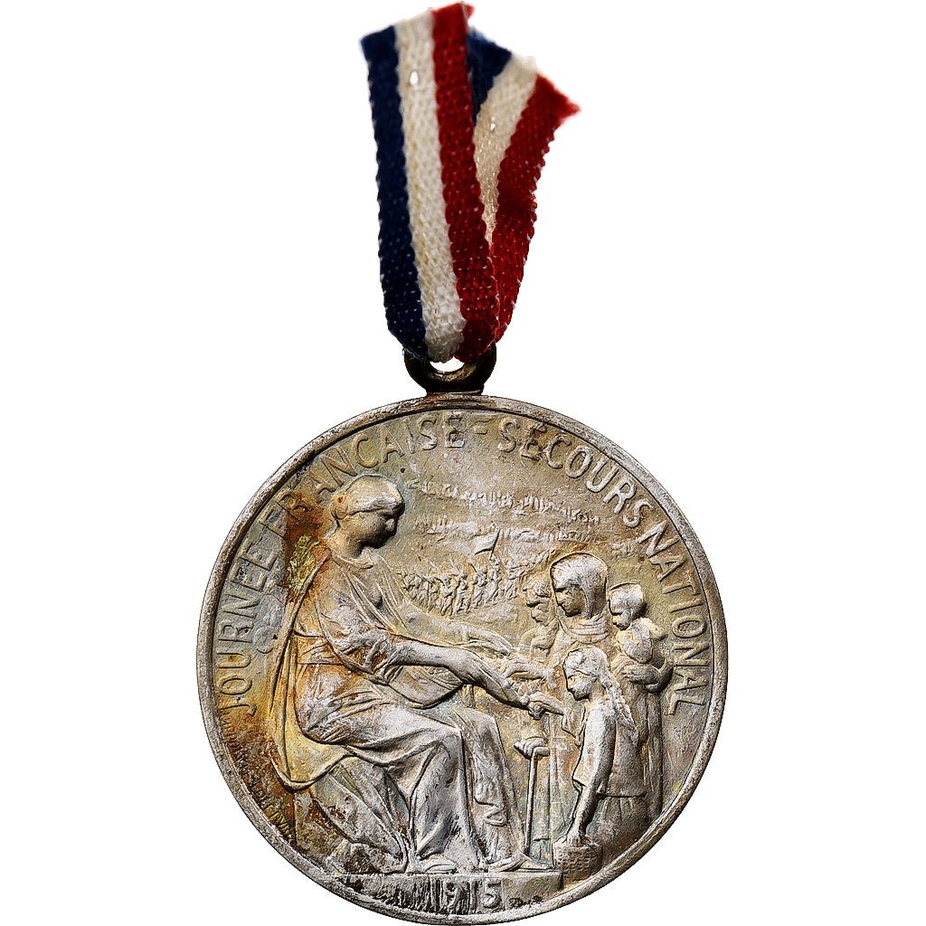 Francia, medaglia, Journée Française du Secours National, 1915, Alluminio, BB+