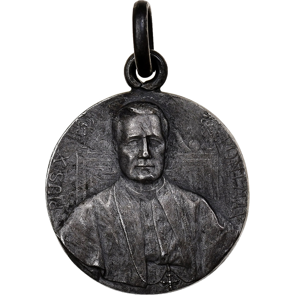 Vatikan, Medaille, Le Pape Pie X, Silvered bronze, SS