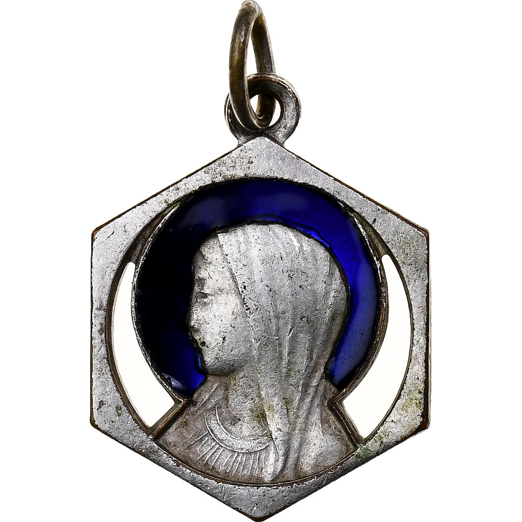 Francia, medaglia, The Virgin, Lourdes, Bronzo argentato, BB