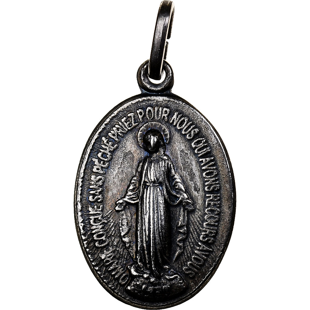 Francia, medaglia, Religion, Marie Conçue sans Péché, Bronzo argentato, BB+