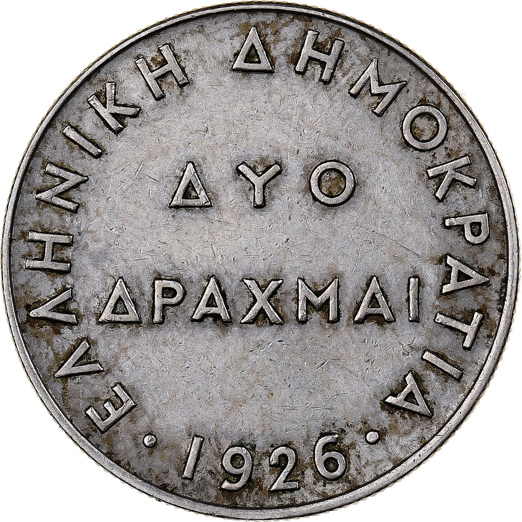 Grecia, Drachma, 1926, Rame-nichel, BB, KM:69