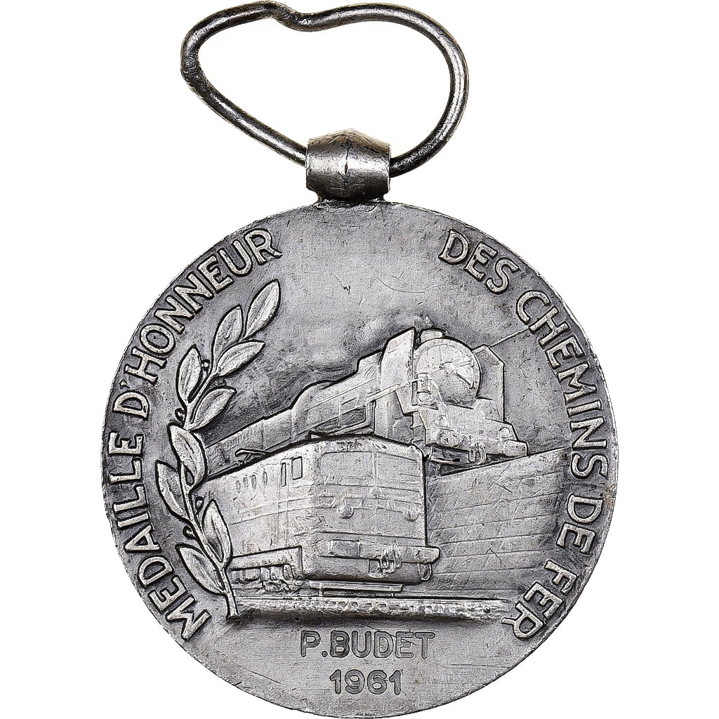 France, Médaille d'honneur des chemins de fer, Railway, Medal, 1961, Very Good