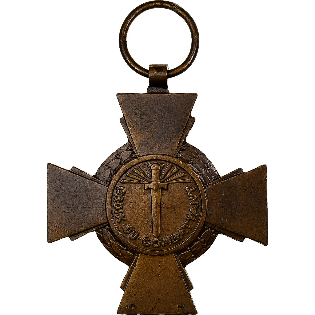 Francia, Croix du Combattant, WAR, medaglia, Ottima qualità, Bronzo dorato, 36