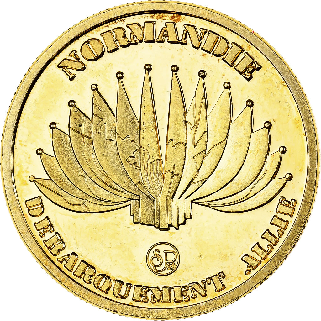 Francia, medaglia, Sainte-Mère Eglise, Rame dorato, SPL-