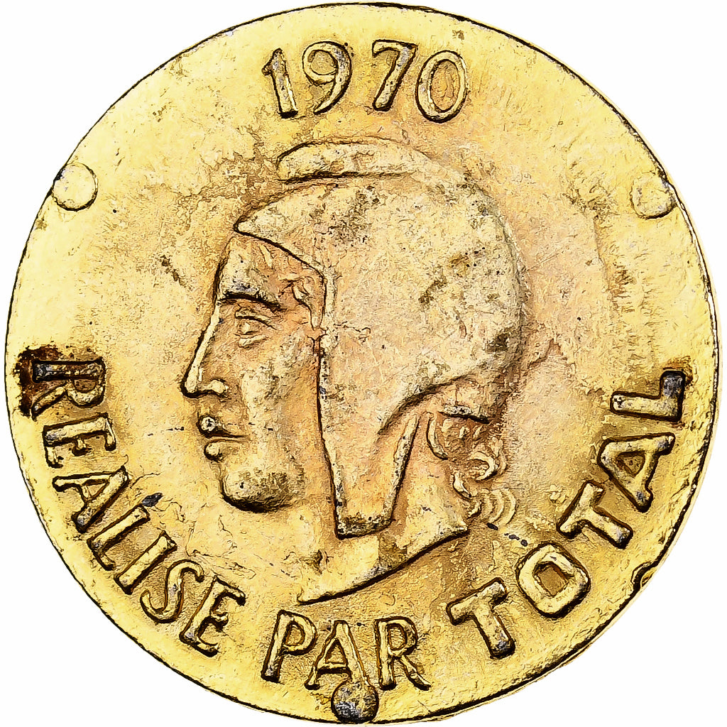 France, Token, Collection Total, Raymond Poincaré, 1970, Brass, EF(40-45)
