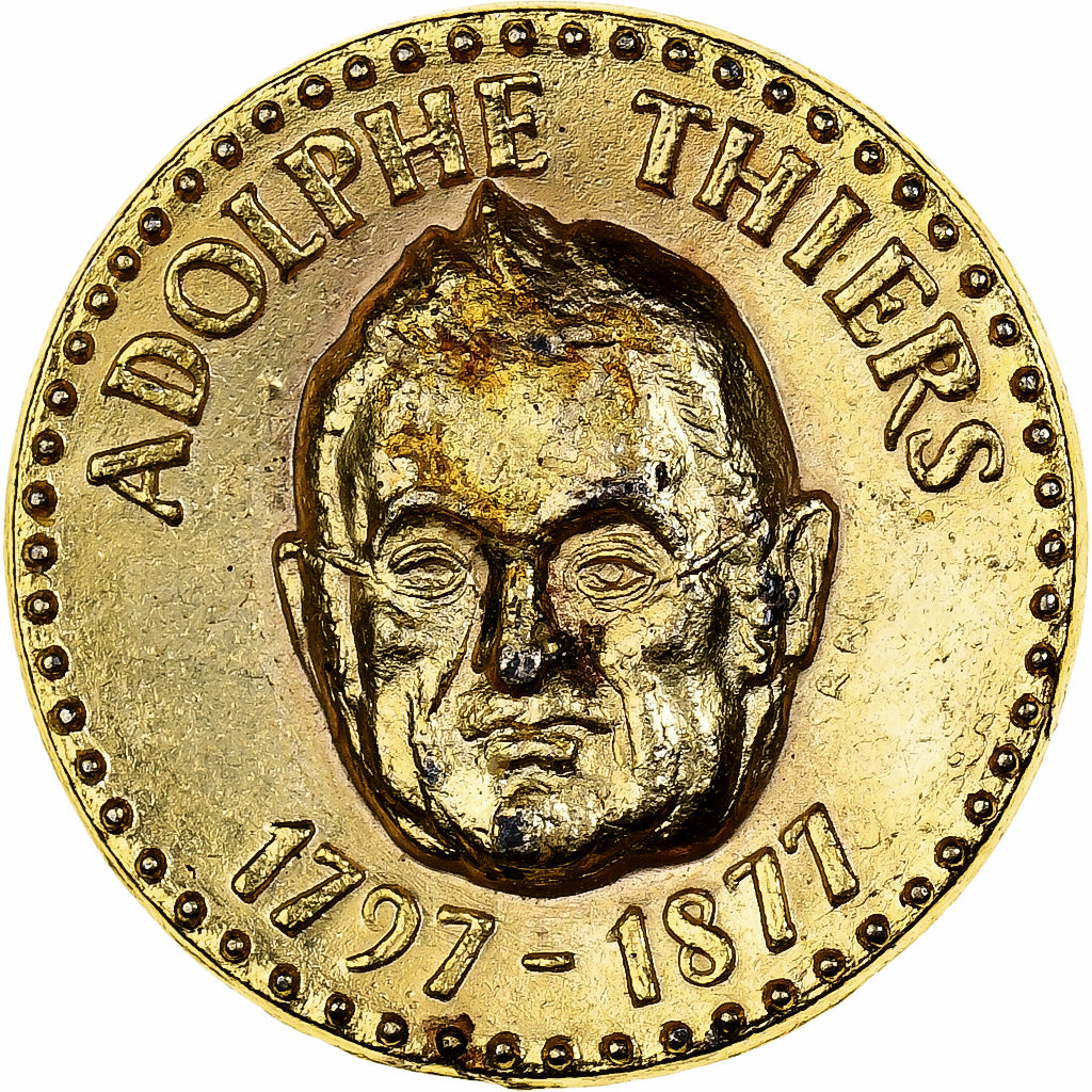 France, Token, Collection Total, Adolphe Thiers, 1970, Brass, AU(50-53)