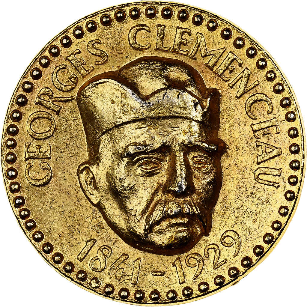 France, Jeton, Collection Total, Georges Clémenceau, 1970, Laiton, TTB+