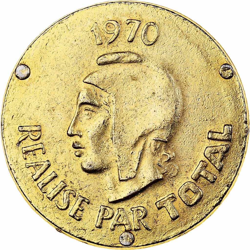 France, Jeton, Collection Total, Georges Clémenceau, 1970, Laiton, TTB+