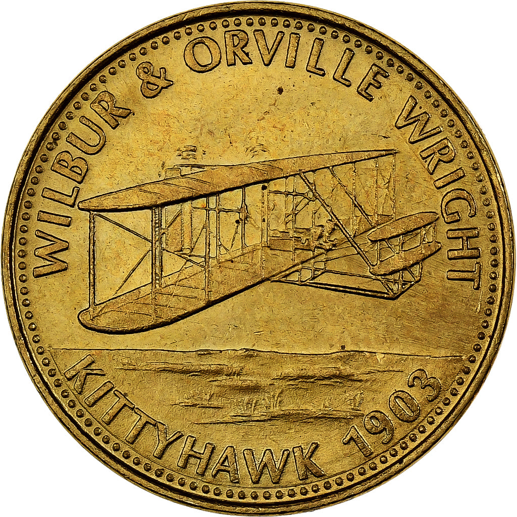 France, Jeton, Aviation, Wilbur et Orville Wright, 1903, Bronze-aluminium, SPL