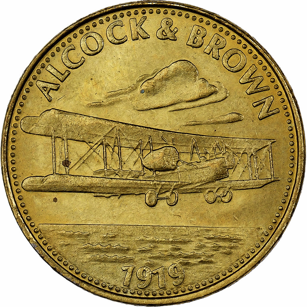 France, Token, Collection Shell, Alcock and Brown, Bronze-Aluminium, MS(63)