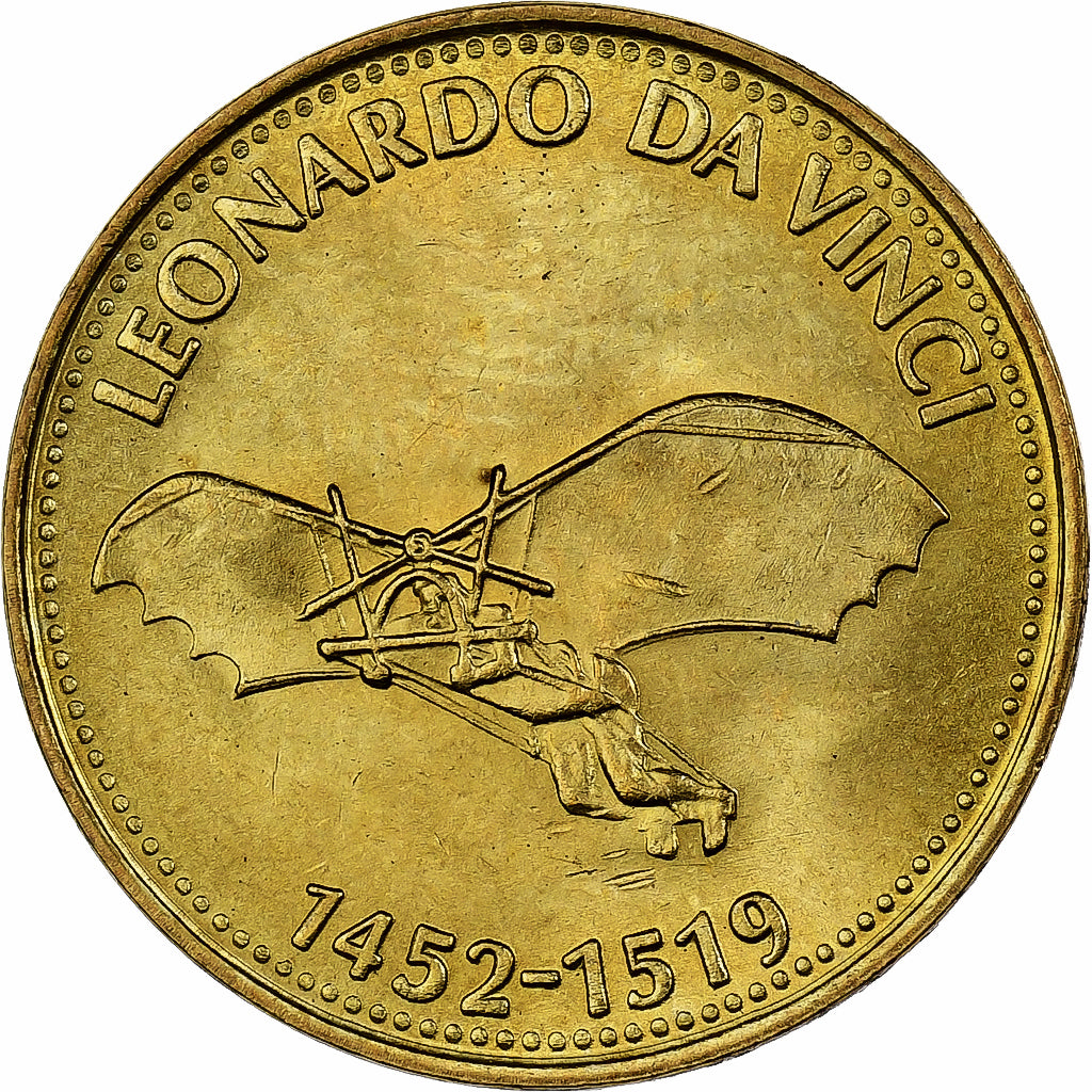 Francia, ficha, Collection Shell, Leonardo Da Vinci, Bronzo-alluminio, SPL
