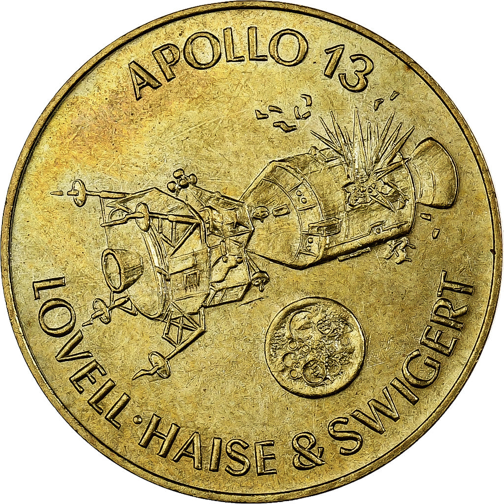 Francia, ficha, Apollo XIII, Lovell, Haise, Swigert, Bronzo-alluminio, SPL