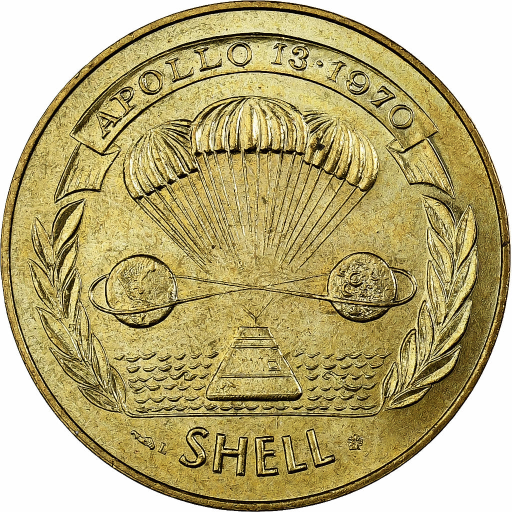 Francia, ficha, Apollo XIII, Lovell, Haise, Swigert, Bronzo-alluminio, SPL