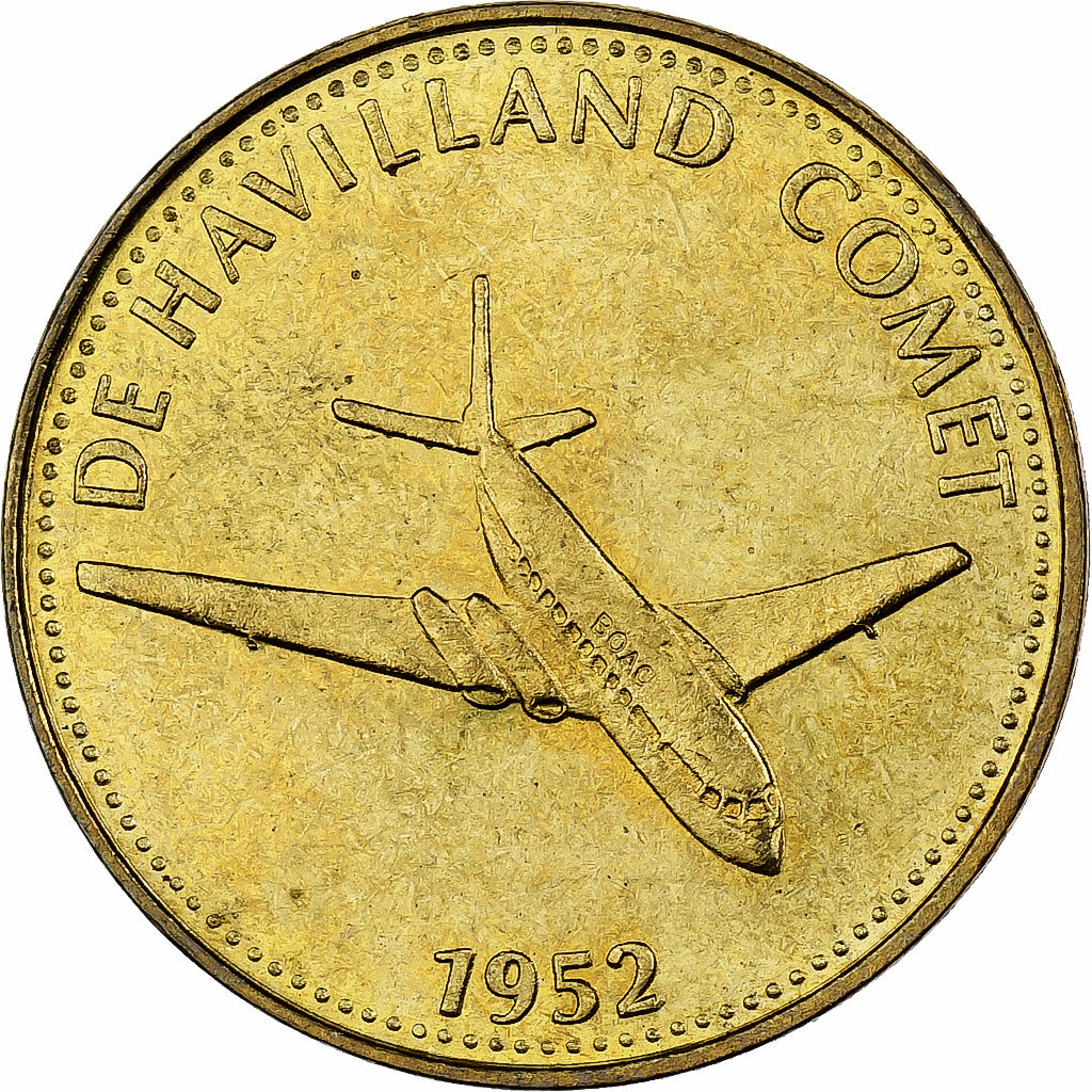 France, Token, Collection Shell, De Havilland Comet, Bronze-Aluminium, MS(64)