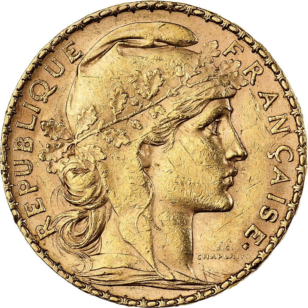 France, 20 Francs, Marianne, 1900, Paris, Gold, EF(40-45), Gadoury:1064, KM:847