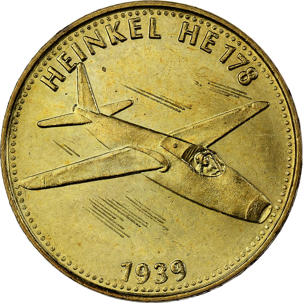 France, Token, Collection Shell, Heinkel HE 178, Bronze-Aluminium, MS(63)