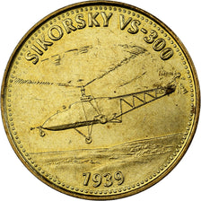 France, Jeton, Collection Shell, Sikorsky VS-300, Bronze-aluminium, SUP