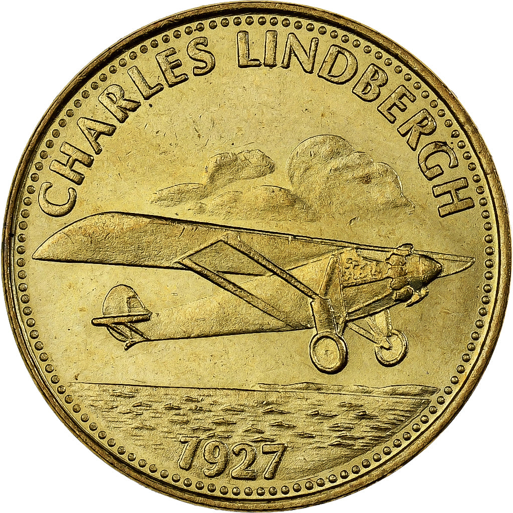 France, Token, Collection Shell, Charles Lindbergh, Bronze-Aluminium, MS(63)