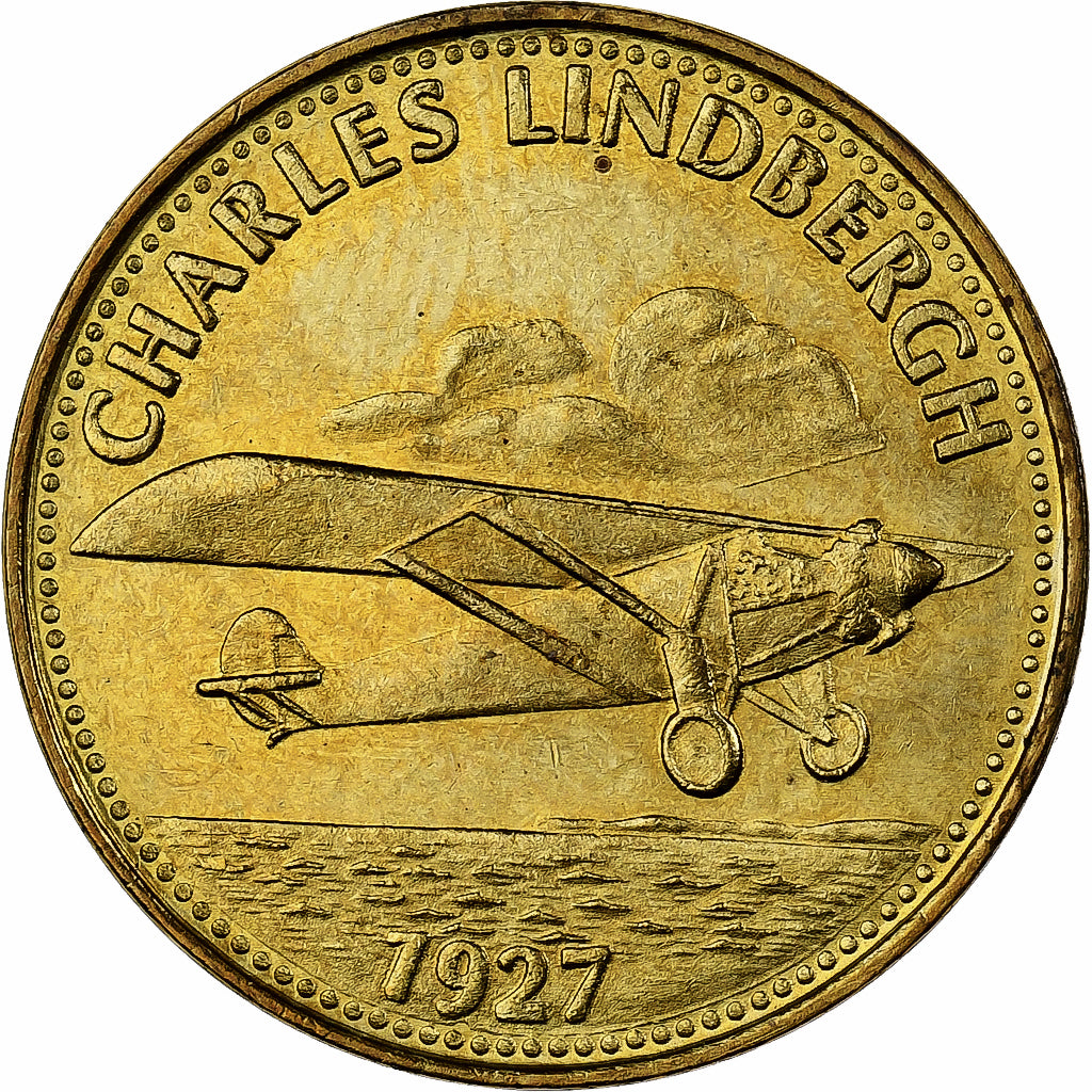 France, Token, Collection Shell, Charles Lindbergh, Bronze-Aluminium, MS(60-62)