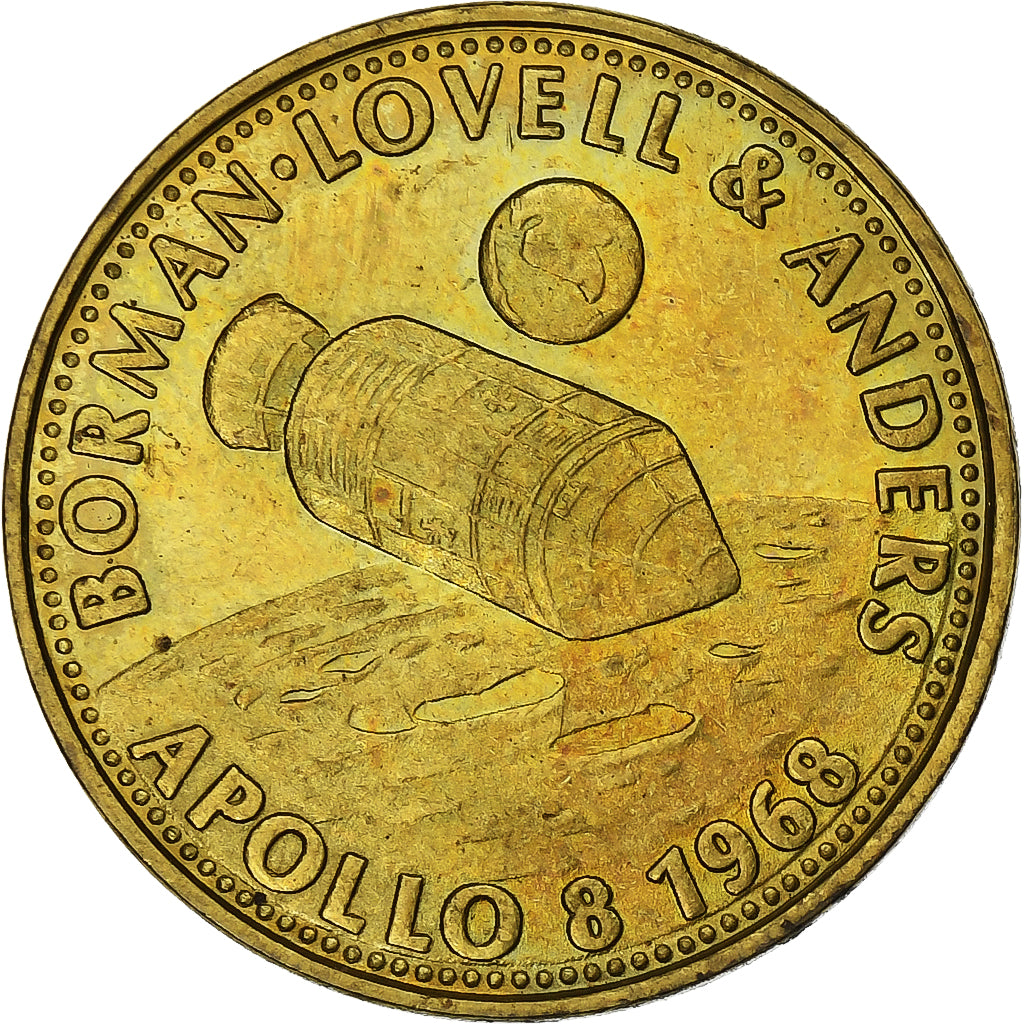 Francia, ficha, Apollo 8, Borman, Lovell, Anders, Bronzo-alluminio, SPL