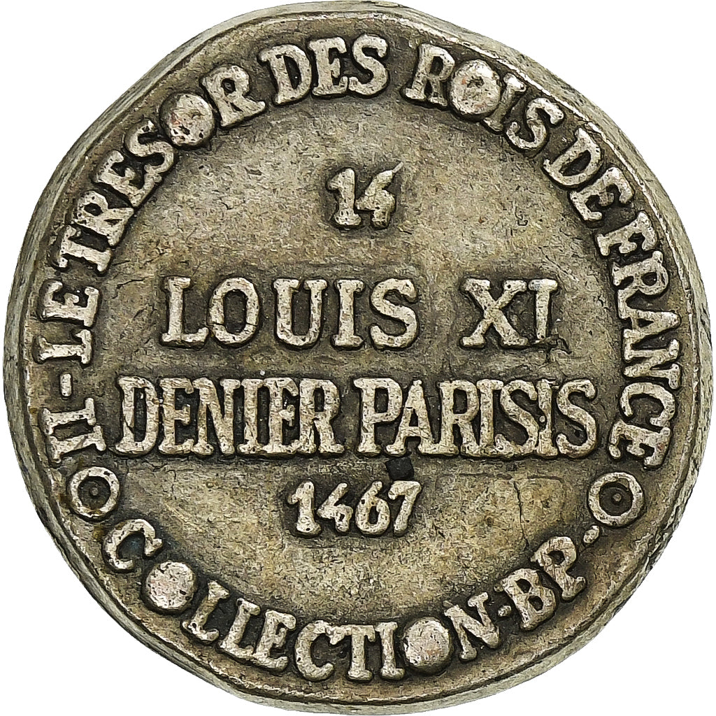 Frankreich, betaalpenning, Collection BP, Denier Parisis Louis XI, Kupfer, VZ