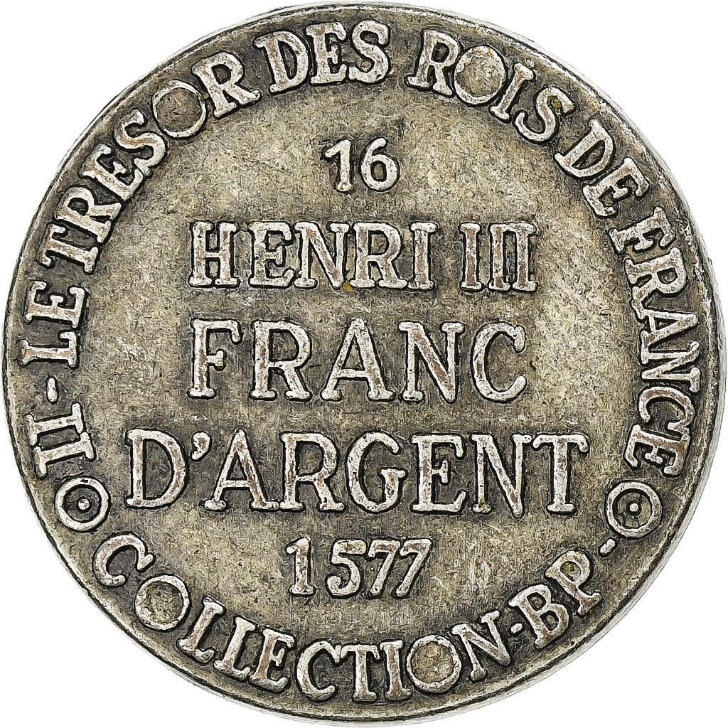 Francia, ficha, Collection BP, Franc d'Argent Henri III, Rame, BB+