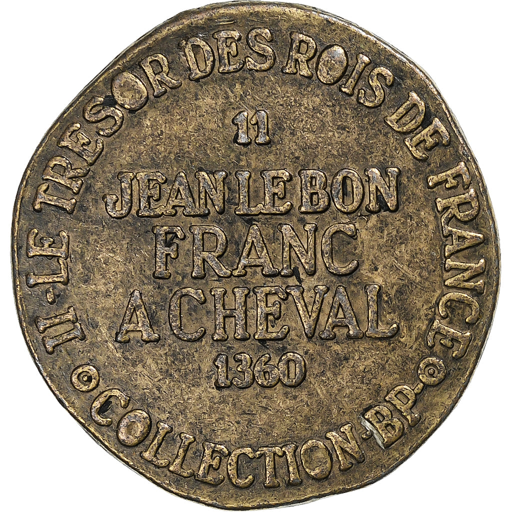 France, Token, Collection BP, Franc à Cheval, Jean Le Bon, Copper, AU(55-58)
