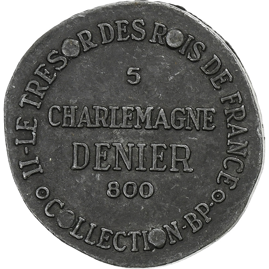France, Token, Collection BP, Denier de Charlemagne, Copper, AU(55-58)
