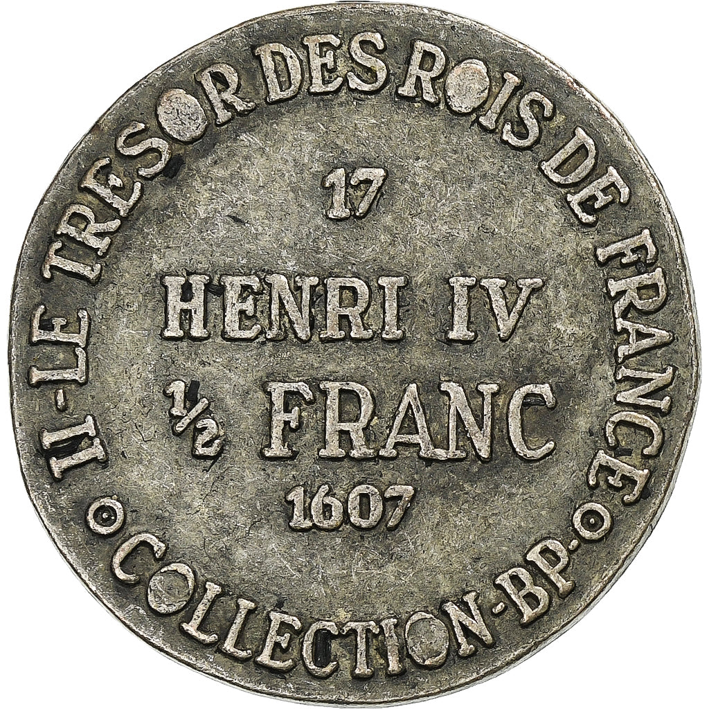 Francia, ficha, Collection BP, Demi Franc Henri IV, Rame, SPL-