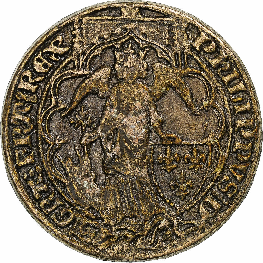 Francia, ficha, Collection BP, Ange d'Or, Philippe VI, Rame, SPL-