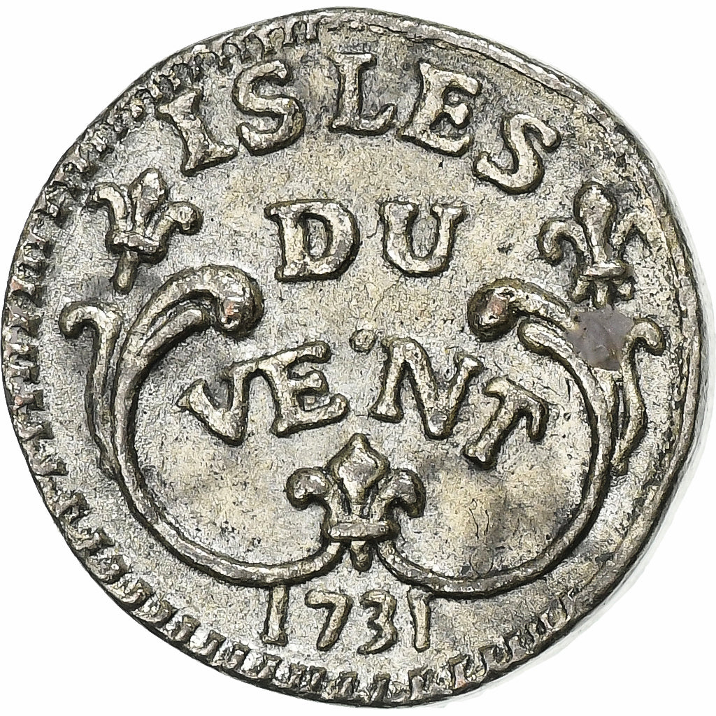 Francia, ficha, Collection BP, 12 Sols Isles du Vent, Métal, SPL-