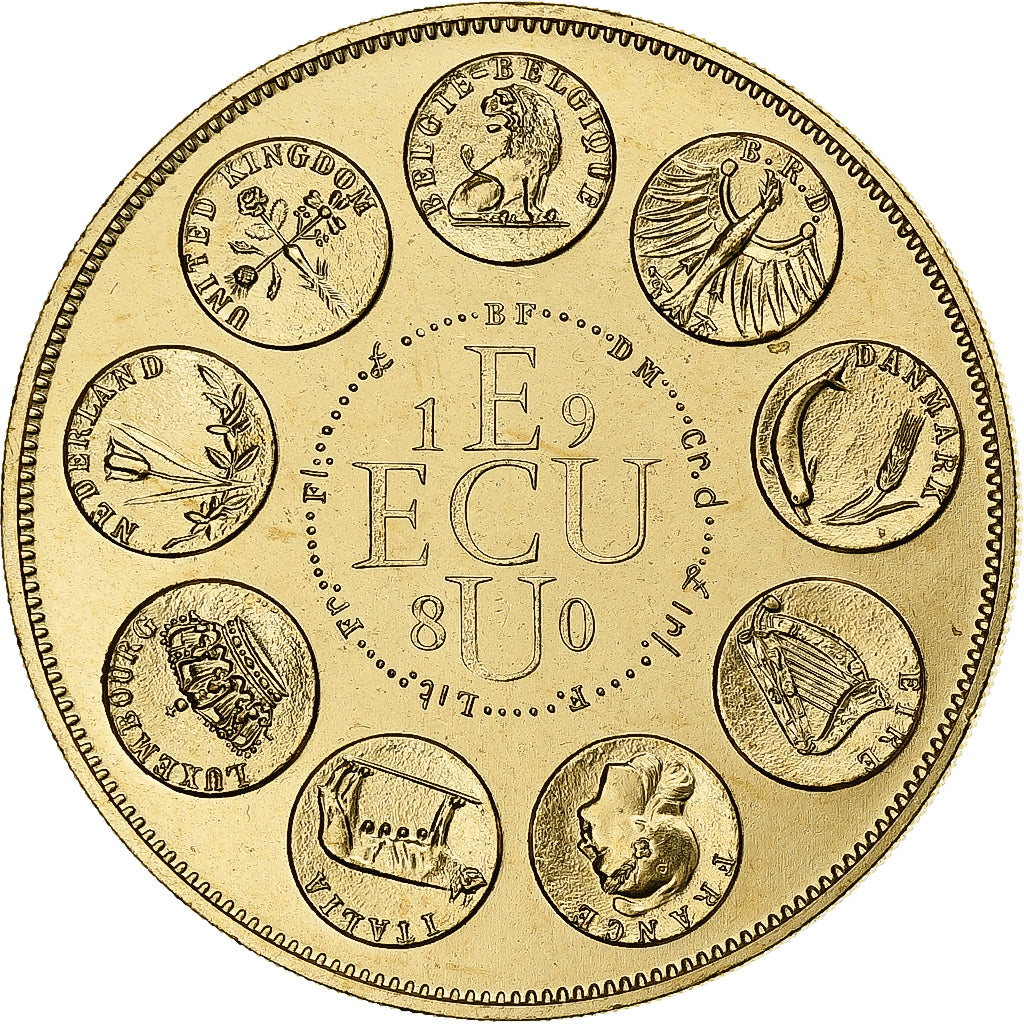 Frankreich, Medaille, Ecu Europa, Marianne, 1980, Bronze Florentin, Rodier, UNZ