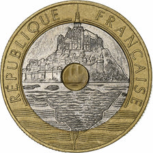 France, 20 Francs, Mont Saint-Michel, 1992, MDP, V Ouvert, 4 Rangées