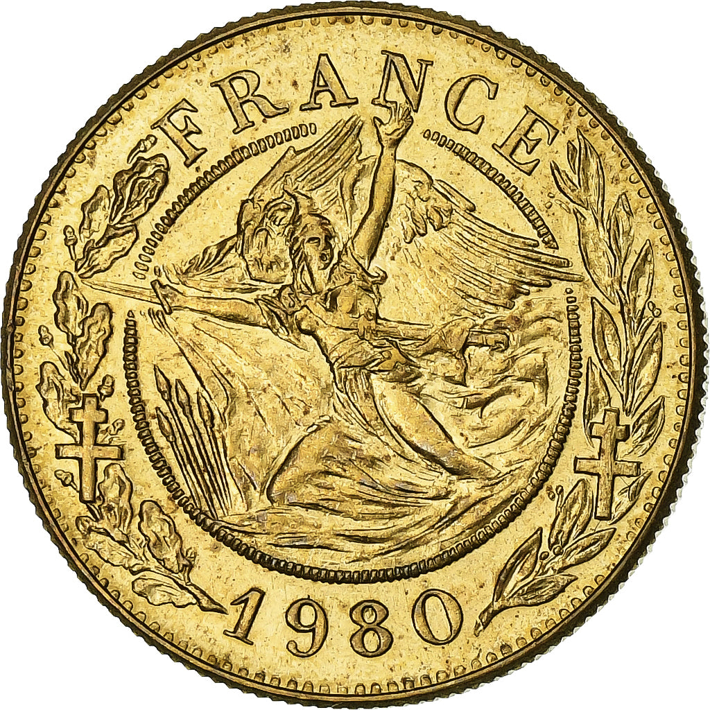 France, Médaille, Général De Gaulle, 1980, Bronze Florentin, Santucci, SPL