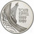 France, 5 Francs, Tour Eiffel, 1989, Paris, BE, Silver, MS(65-70), KM:968a